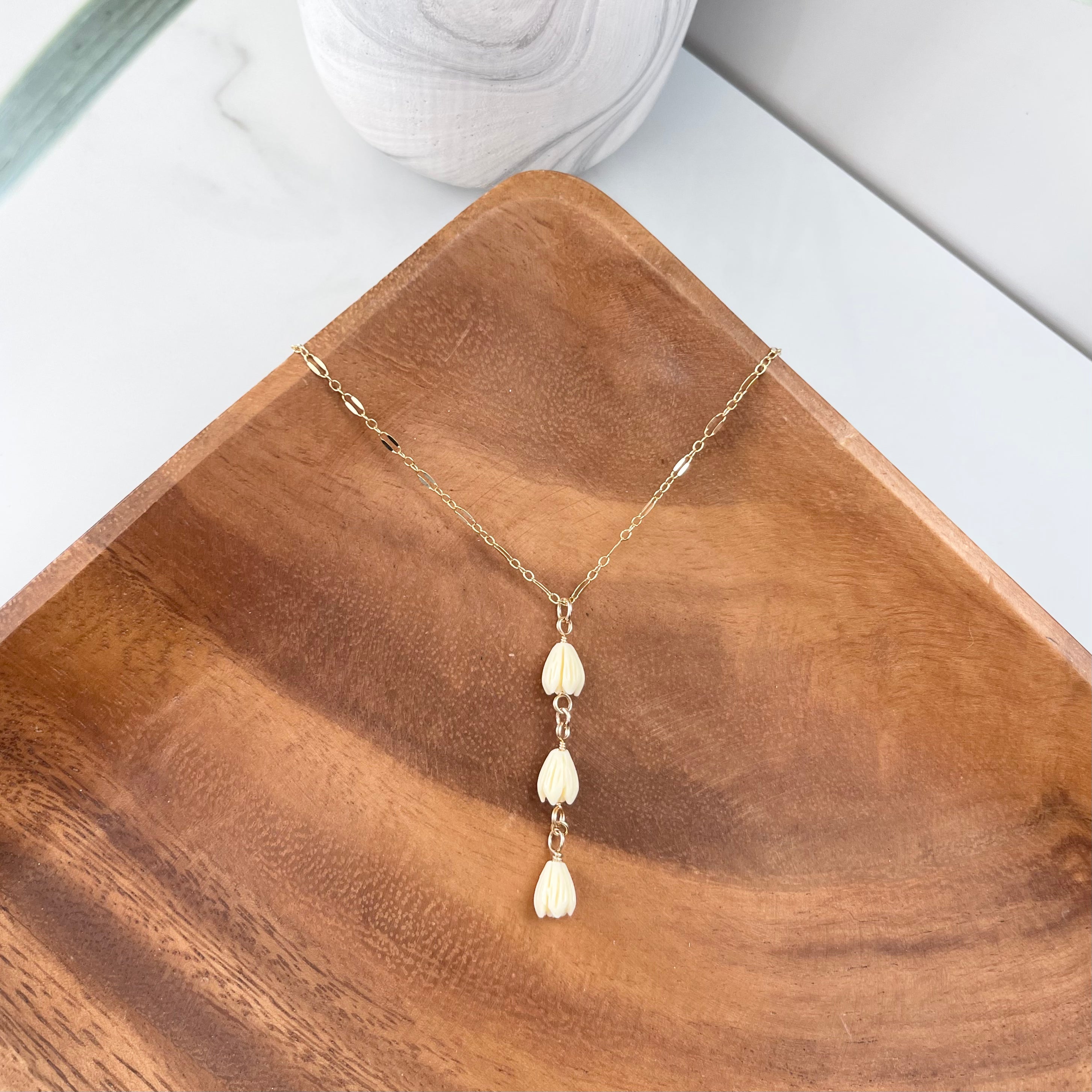 Vertical Pikake Necklace