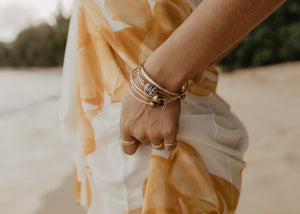 Bangle with Chocolate Tahitian Pearl (Priced Individually)