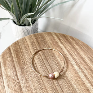 Bangle with Pearl & Pikake (Priced Individually)