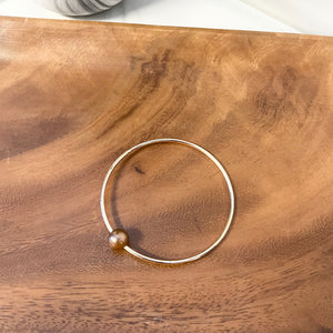 Bangle with Chocolate Tahitian Pearl (Priced Individually)