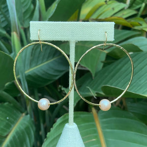 Classic Pearl Hoops