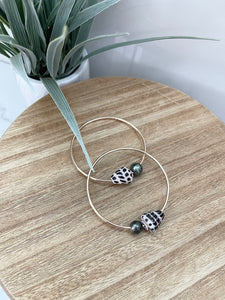 Bangle with Tahitian Pearl and Shell (Priced Individually)